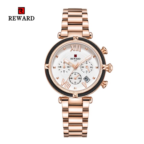 Montre REWARD VIP chronograph original ساعة أصلية مقاومة للماء جميع العقارب شغالة