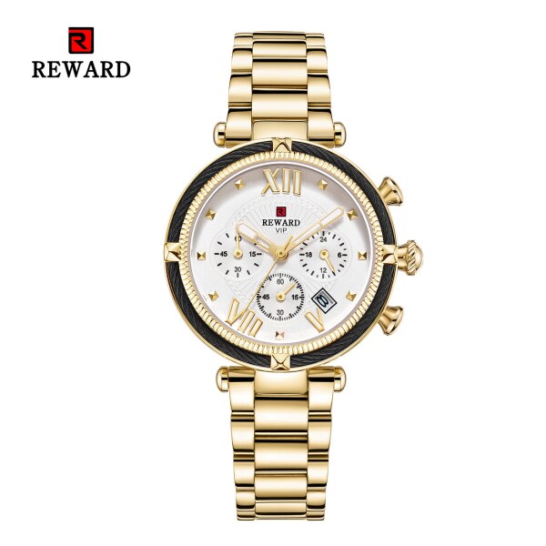 Montre REWARD VIP chronograph original ساعة أصلية مقاومة للماء جميع العقارب شغالة