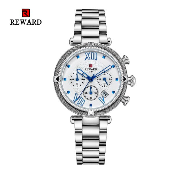 Montre REWARD VIP chronograph original ساعة أصلية مقاومة للماء جميع العقارب شغالة