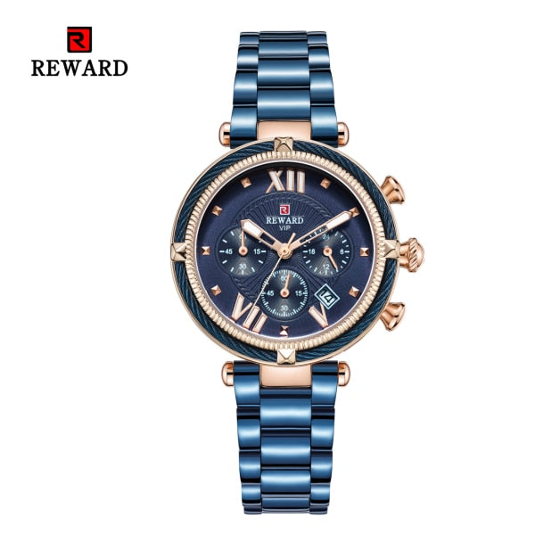 Montre REWARD VIP chronograph original ساعة أصلية مقاومة للماء جميع العقارب شغالة