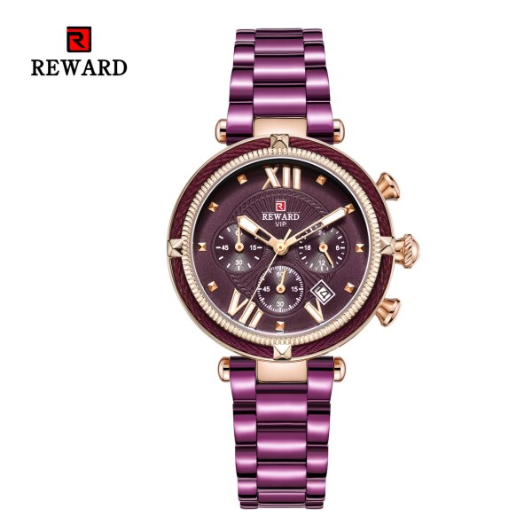 Montre REWARD VIP chronograph original ساعة أصلية مقاومة للماء جميع العقارب شغالة